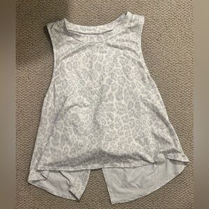 Gray Leopard Print Tank Top